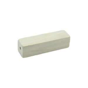 Wood Bead – Rectangle - 65mm – Raw