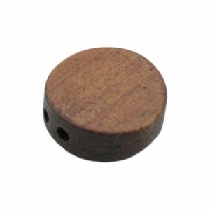 Wood Bead – Coin - 2 Hole - 18mm