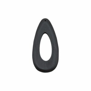 Wood Pendant - Drop - 85mm - Brown