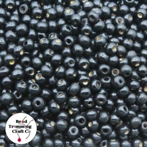 Wood Bead - 6mm - Black