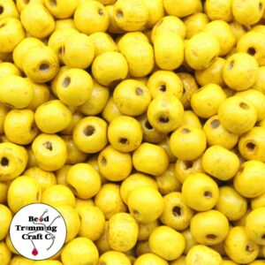 Wood Bead - 8mm - Yellow
