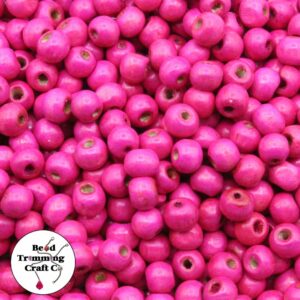 Wood Bead - 8mm - Pink