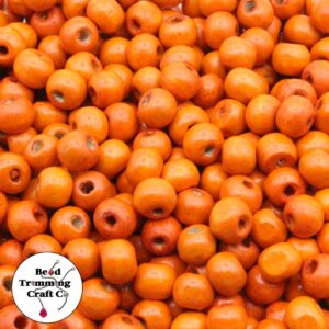 Wood Bead - 8mm - Orange A