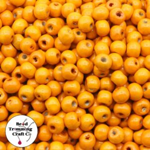 Wood Bead - 8mm - Orange
