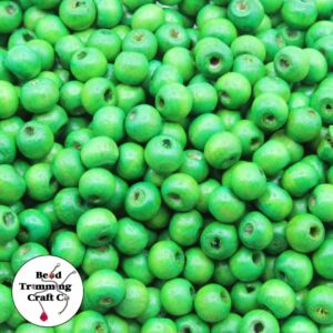 Wood Bead - 8mm - Green