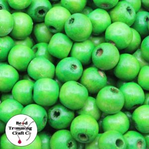 Wood Bead - 12mm - Green