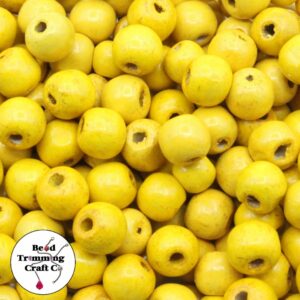Wood Bead - 12mm - Yellow A