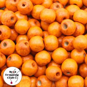 Wood Bead - 12mm - Orange A