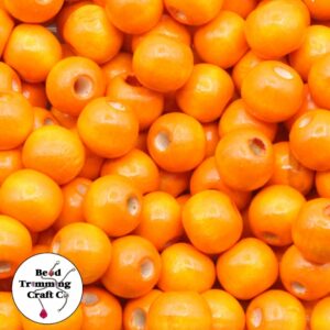 Wood Bead - 12mm - Orange