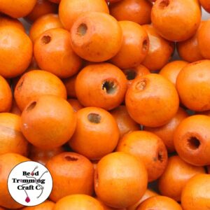Wood Bead - 16mm - Orange