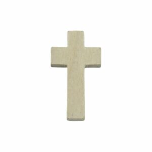 Wood Pendant - Cross - 42mm - Natural