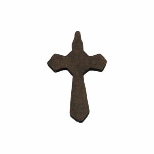 Wood Pendant - Cross - 54mm - Brown
