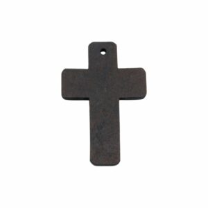 Wood Pendant - Cross - 80mm - Brown