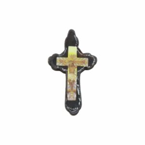 Wood Pendant - Cross - 62mm - Brown