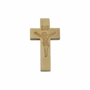 Wood Pendant - Cross - 43mm - Natural