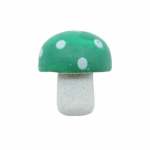 Wood Bead - Mushroom - 26mm - Green