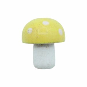 Wood Bead - Mushroom - 26mm - Yellow