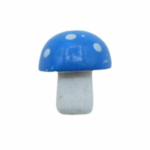 Wood Bead - Mushroom - 26mm - Blue