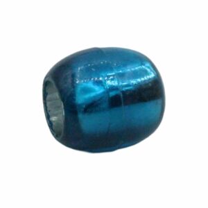 Barrel Bead– 12 x 11mm – Blue Silverlined