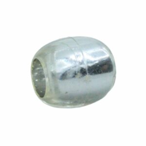 Barrel Bead– 12 x 11mm – Clear Silverlined