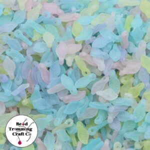 Leaf Mini Charm - 10mm – Pastel Matte Mix