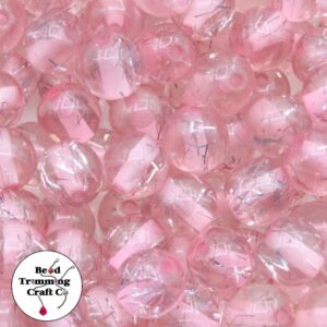 Round Bead – Speckled - 12mm – Pink