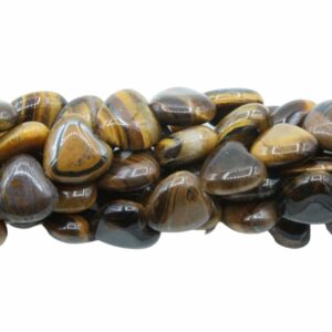 Tiger Eye - Heart Bead – 12mm – 37cm strand