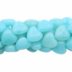 Jade - Heart Bead – 12mm – 37cm strand