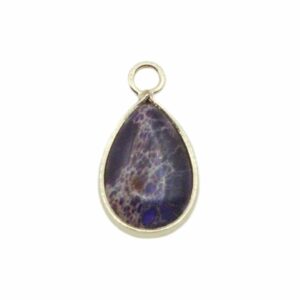 Imperial Jasper - Mini Pendant – 15mm – Purple / Gold