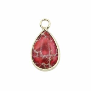 Imperial Jasper - Mini Pendant – 15mm – Pink / Gold