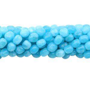 Jade - Barrel Bead – 10mm – 39cm strand - Blue