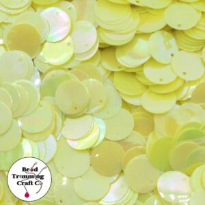 Sequin - Round - Flat – 10mm – Yellow AB - Price per gram