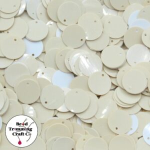Sequin - Round - Flat – 10mm – Beige - Price per gram