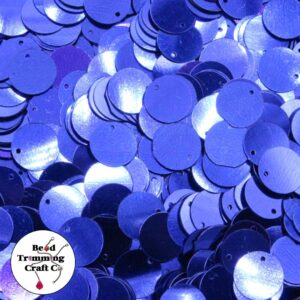 Sequin - Round - Flat – 10mm – Purple - Price per gram
