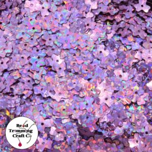 Sequin - 3 Leaf Clover – 7mm – Pink Laser - Price per gram