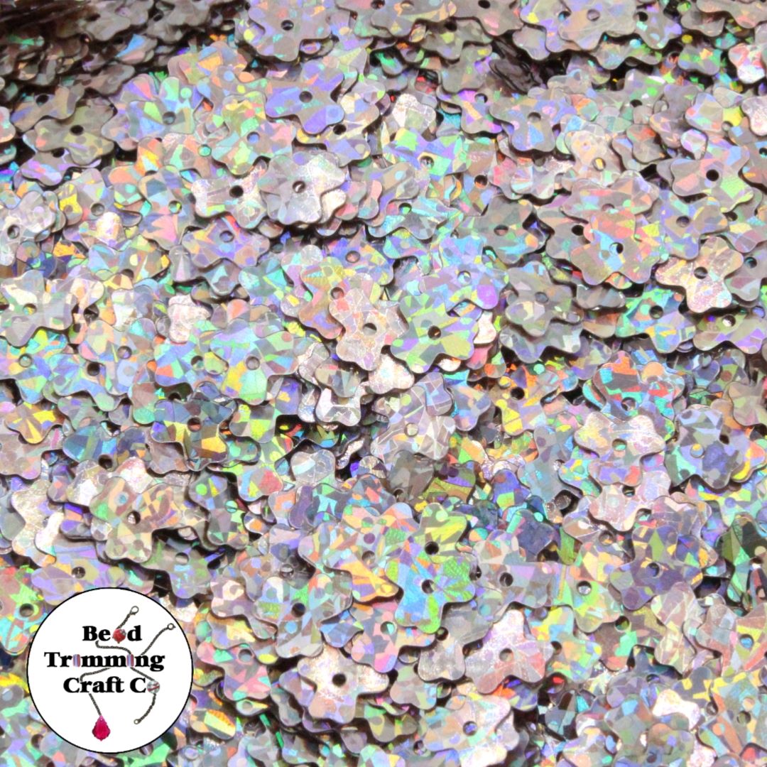 Sequin - 3 Leaf Clover – 7mm – Silk Laser - Price per gram