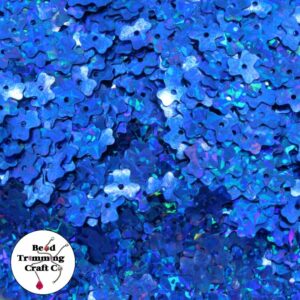 Sequin - 3 Leaf Clover – 7mm – Blue Laser - Price per gram