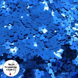 Sequin - 3 Leaf Clover – 7mm – Blue - Price per gram