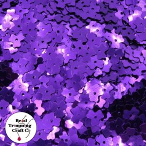 Sequin - 3 Leaf Clover – 7mm – Purple - Price per gram