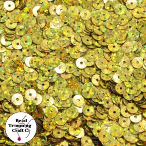 Sequin - Round - Flat – 5mm – Gold Laser - Price per gram