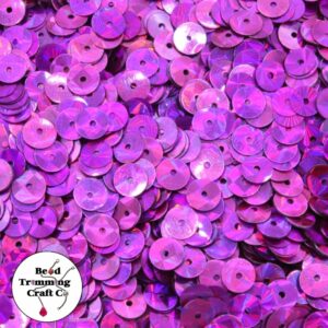 Sequin - Round - Flat – 6mm – Pink Fuchsia Laser - Price per gram