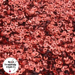 Sequin - Round - Cup – 3mm – Red - Price per gram