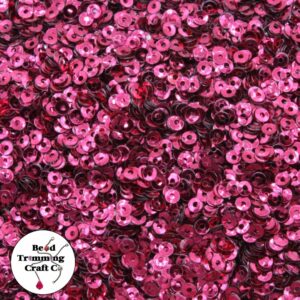 Sequin - Round - Cup – 3mm – Red Ruby - Price per gram
