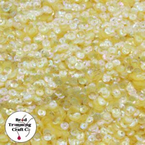 Sequin - Round - Cup – 3mm – Yellow Transparent AB - Price per gram