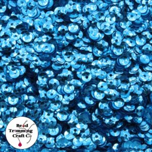 Sequin - Round - Cup – 4mm – Blue - Price per gram
