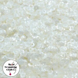 Sequin - Round - Cup – 4mm – Clear Luster - Price per gram