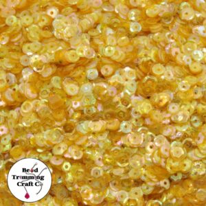 Sequin - Round - Cup – 4mm – Orange Transparent AB - Price per gram