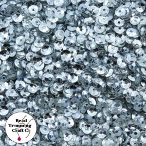 Sequin - Round - Cup – 3mm – Silver - Price per gram