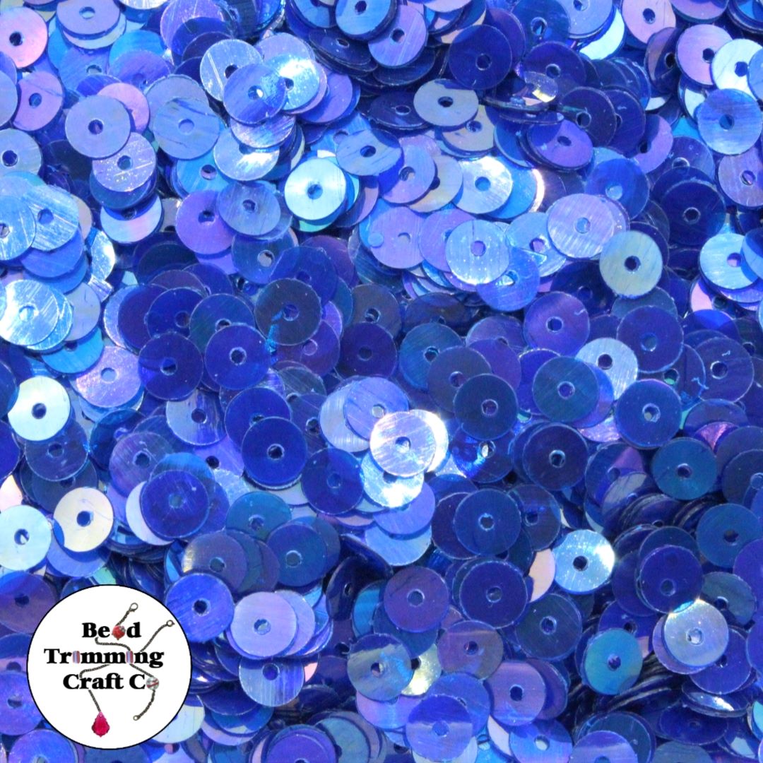 Sequin - Round - Flat – 5mm – Purple Iris - Price per gram