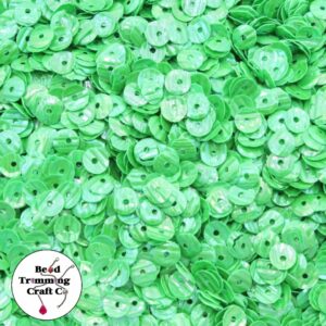 Sequin - Round - Cup – 5mm – Green Apple - Price per gram